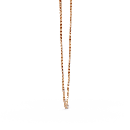 10.87 Ct Round Diamond Tennis Necklace With Oval Center Stone 14K Gold Lab Grown