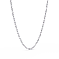 10.87 Ct Round Diamond Tennis Necklace With Oval Center Stone 14K Gold Lab Grown — product image 5