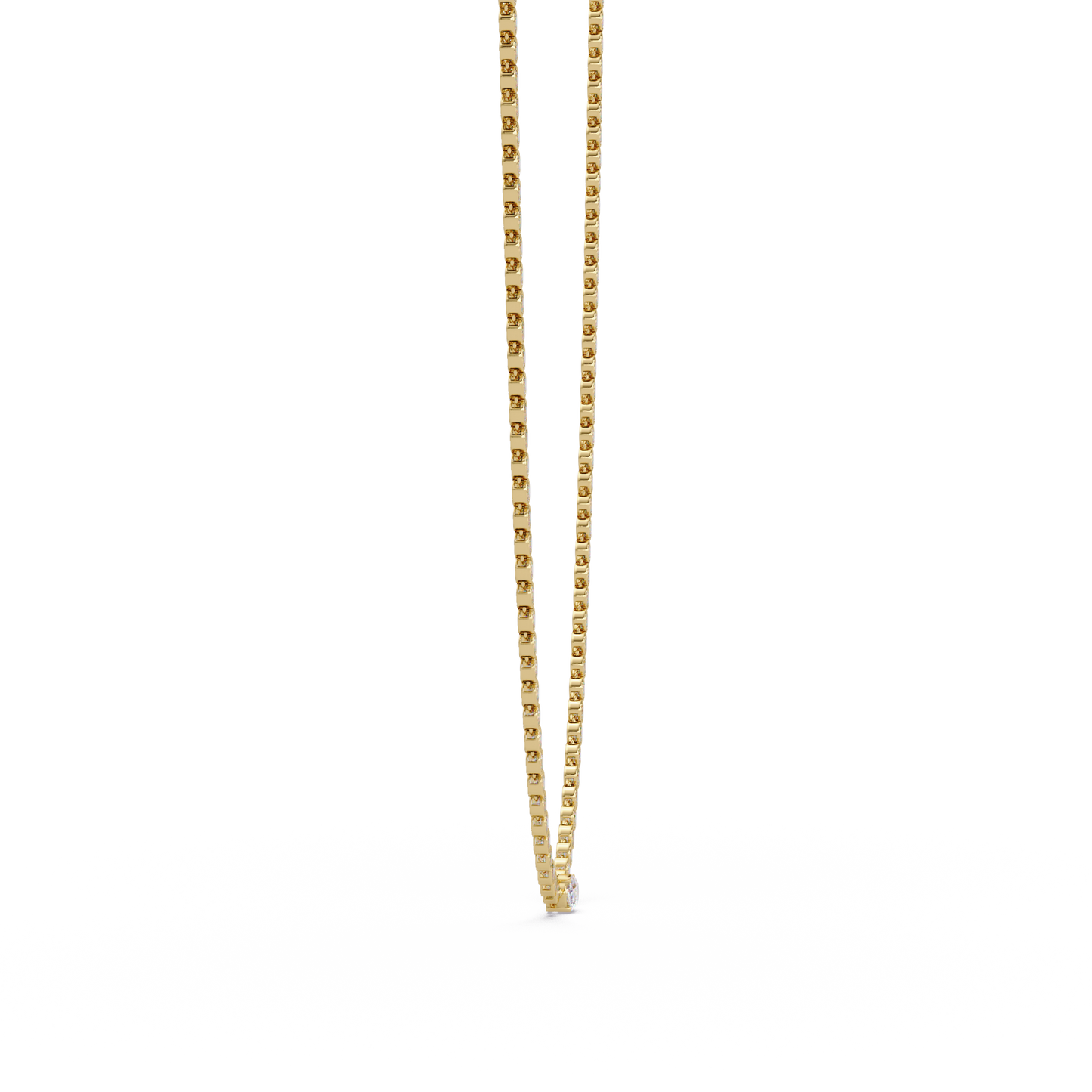 10.87 Ct Round Diamond Tennis Necklace With Oval Center Stone 14K Gold Lab Grown