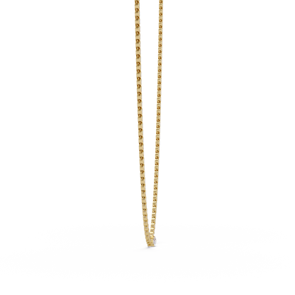 10.87 Ct Round Diamond Tennis Necklace With Oval Center Stone 14K Gold Lab Grown