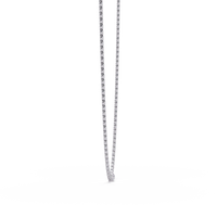 10.87 Ct Round Diamond Tennis Necklace With Oval Center Stone 14K Gold Lab Grown — product image 6