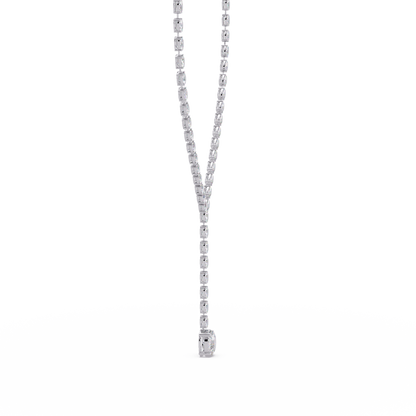16.05 Ct Oval Diamond Drop Necklace 14K Gold Lab Grown Diamonds