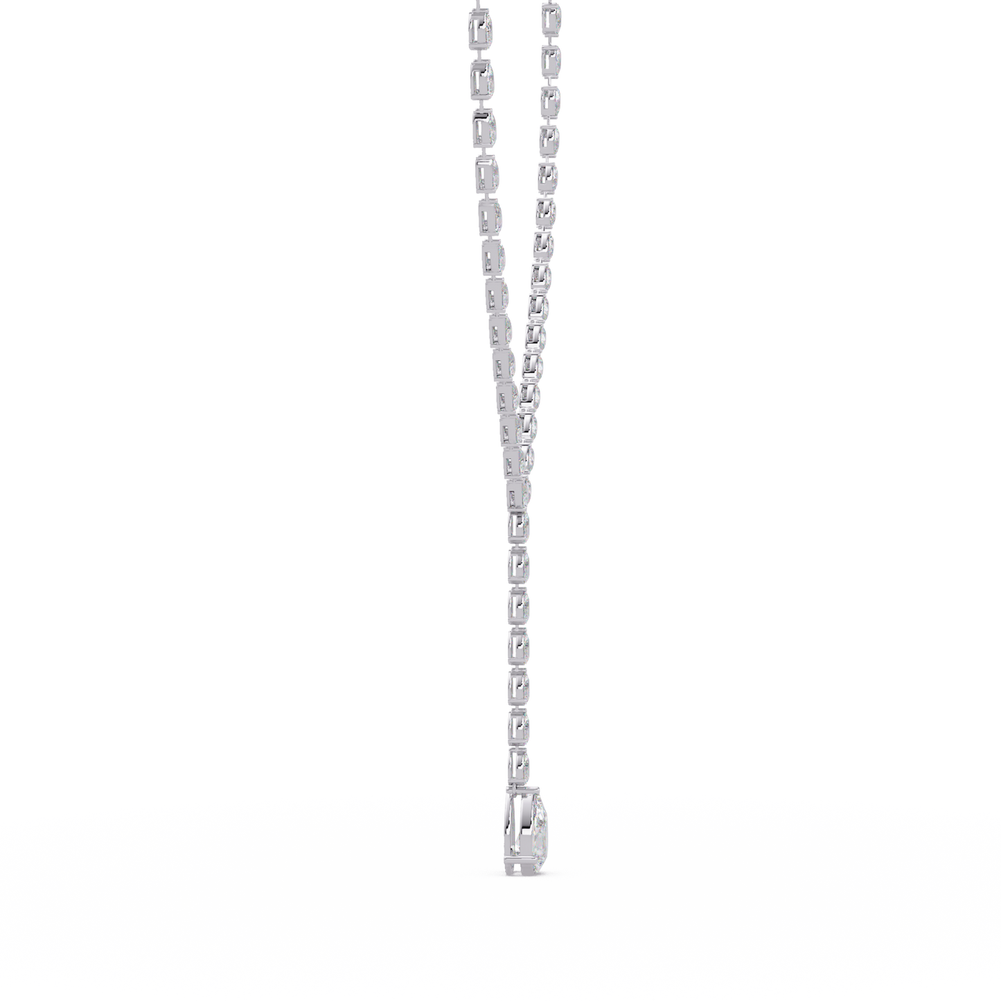 16.25 Ct Pear Diamond Drop Necklace In 14K Gold Lab Grown
