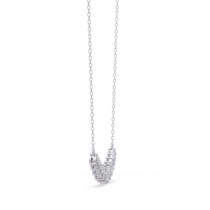 4.44 Carat Graduated Pear Diamond Necklace In 14K Gold Lab Grown