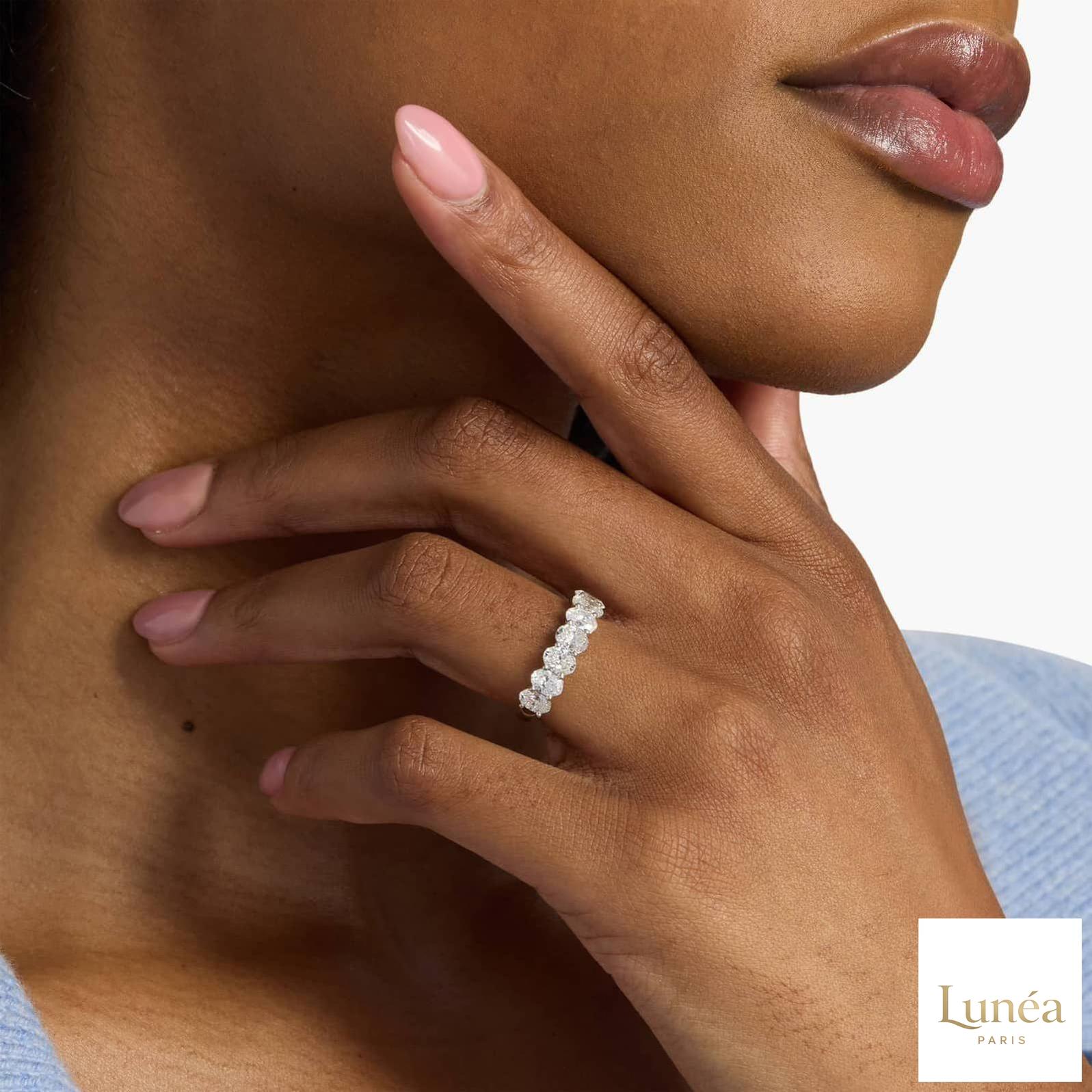 Oval Cut Lab Diamond Eternity Ring