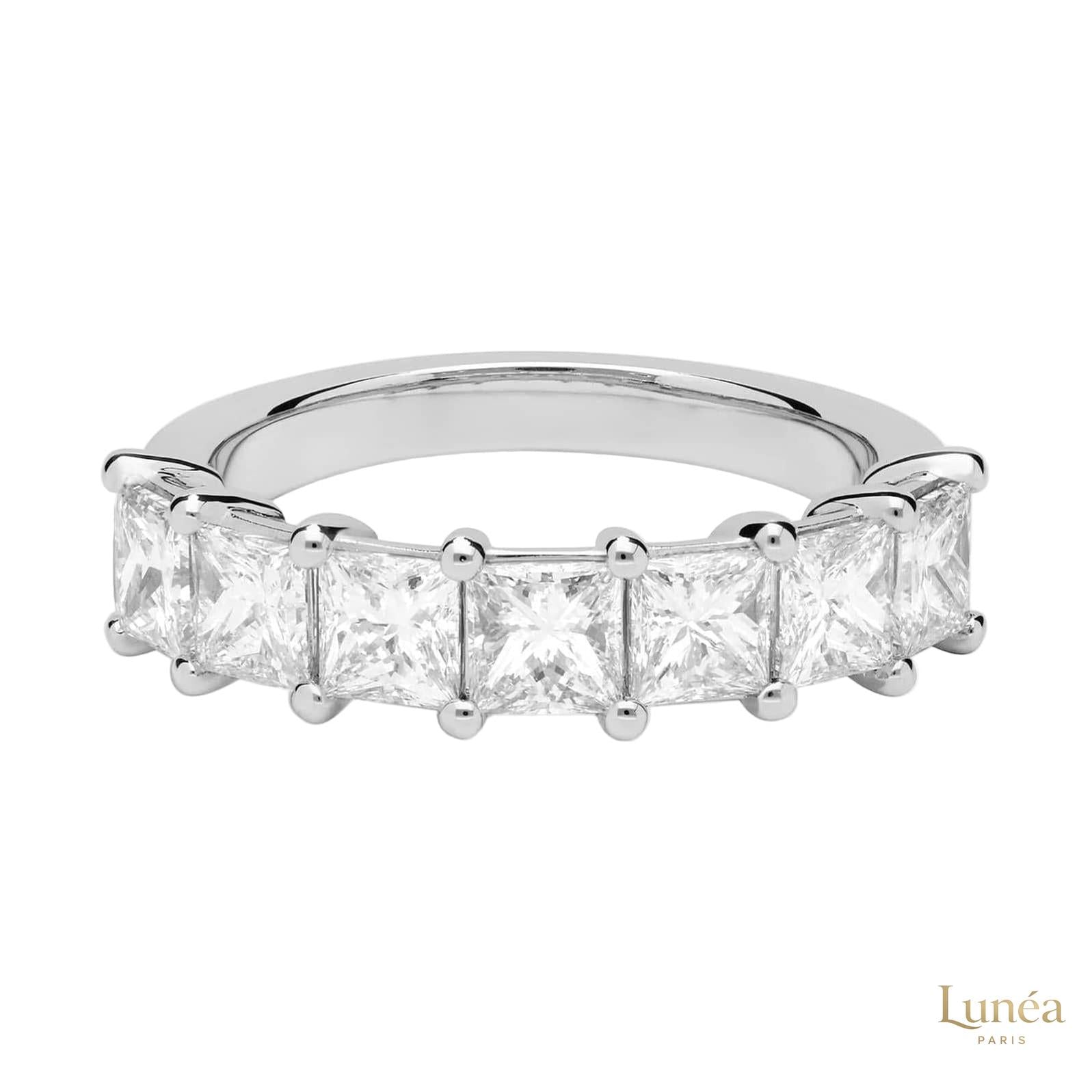 Princess Cut Lab Diamond Eternity Band