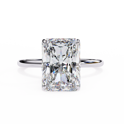 2.53 CTW Radiant-Cut Lab-Grown Diamond Hidden Halo Solitaire Engagement Ring in 14K Gold