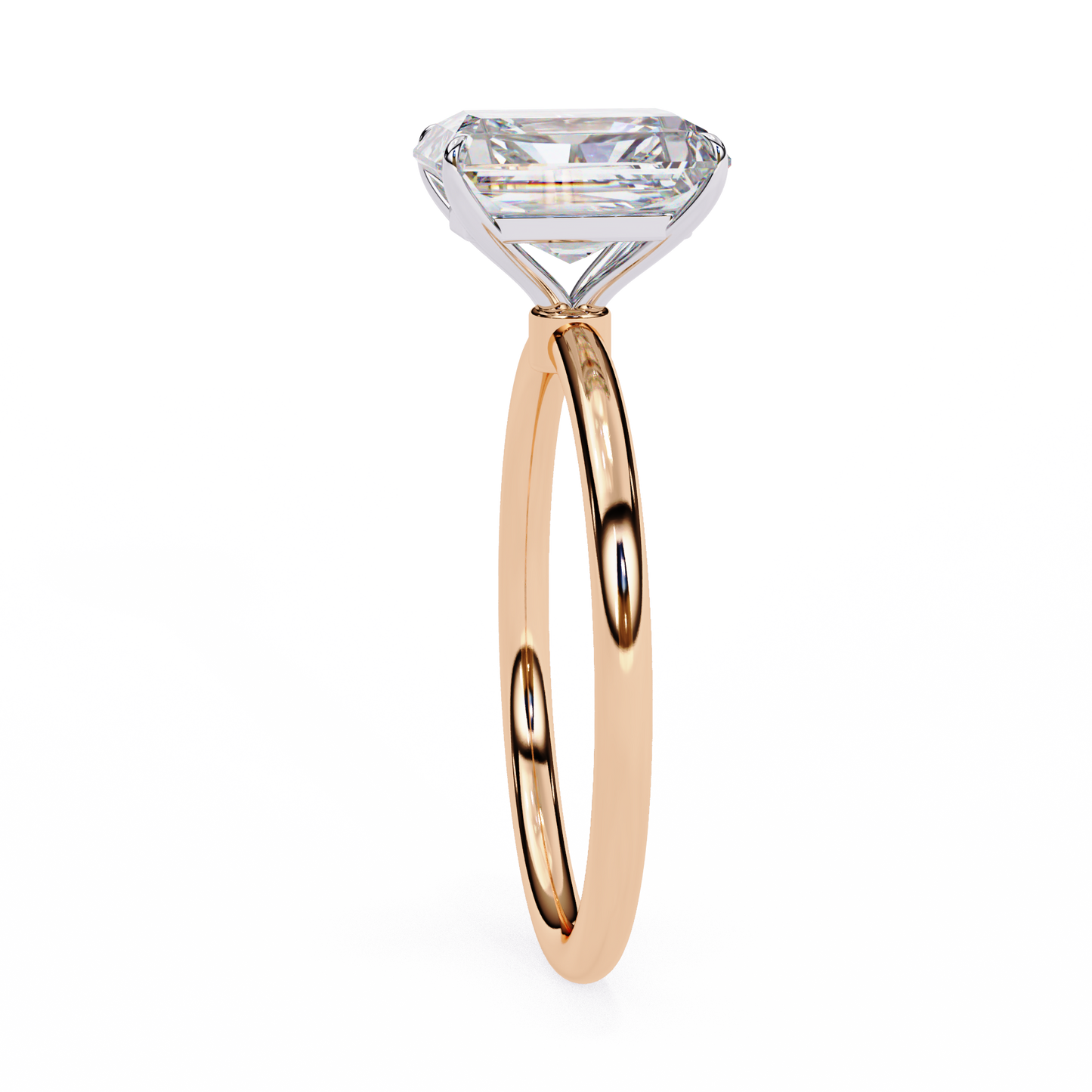 3.03 CT Radiant-Cut Lab-Grown Diamond Solitaire Engagement Ring in 14K Gold