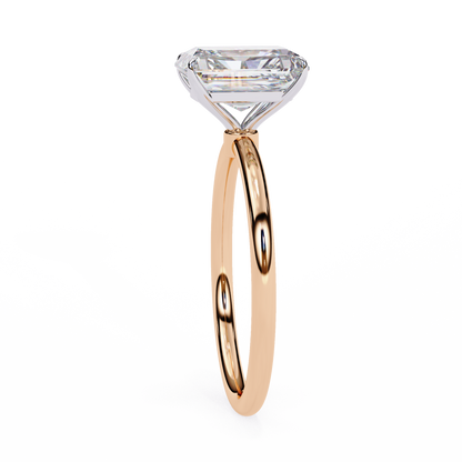 3.03 CT Radiant-Cut Lab-Grown Diamond Solitaire Engagement Ring in 14K Gold
