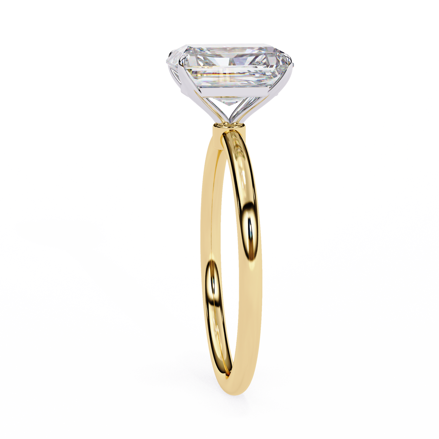 3.03 CT Radiant-Cut Lab-Grown Diamond Solitaire Engagement Ring in 14K Gold