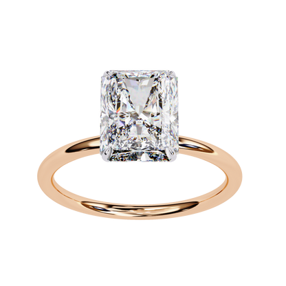 3.03 CT Radiant-Cut Lab-Grown Diamond Solitaire Engagement Ring in 14K Gold
