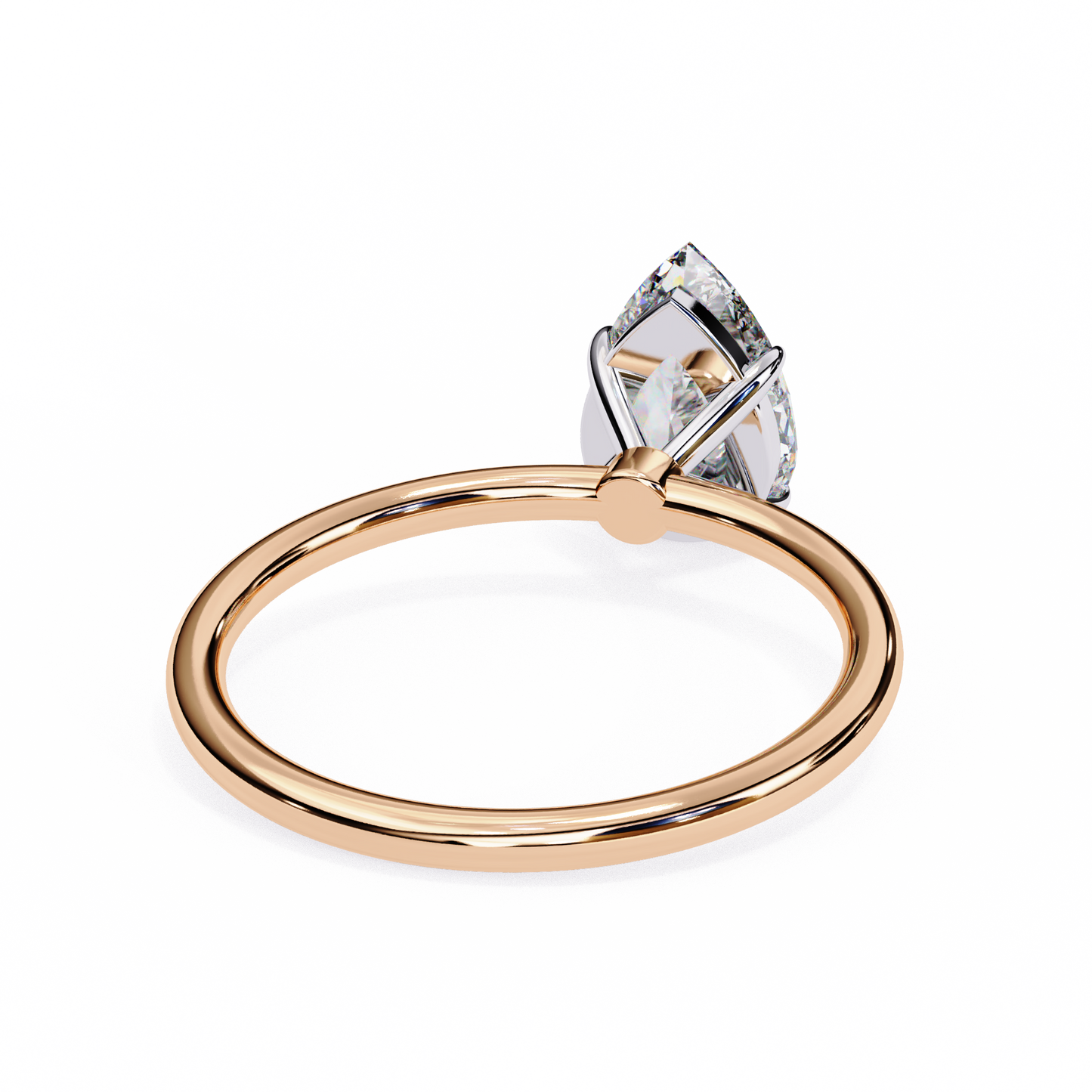 1.00 CT Pear-Cut Lab-Grown Diamond Solitaire Engagement Ring in 14K Gold