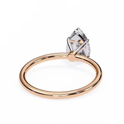 1.00 CT Pear-Cut Lab-Grown Diamond Solitaire Engagement Ring in 14K Gold