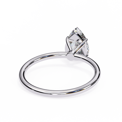 1.00 CT Pear-Cut Lab-Grown Diamond Solitaire Engagement Ring in 14K Gold