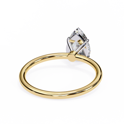 1.00 CT Pear-Cut Lab-Grown Diamond Solitaire Engagement Ring in 14K Gold
