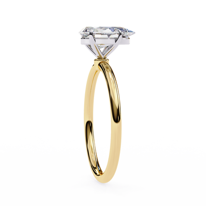 1.00 CT Pear-Cut Lab-Grown Diamond Solitaire Engagement Ring in 14K Gold