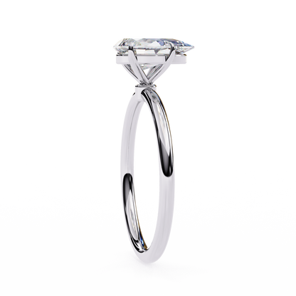 1.00 CT Pear-Cut Lab-Grown Diamond Solitaire Engagement Ring in 14K Gold