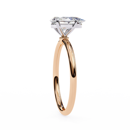 1.00 CT Pear-Cut Lab-Grown Diamond Solitaire Engagement Ring in 14K Gold