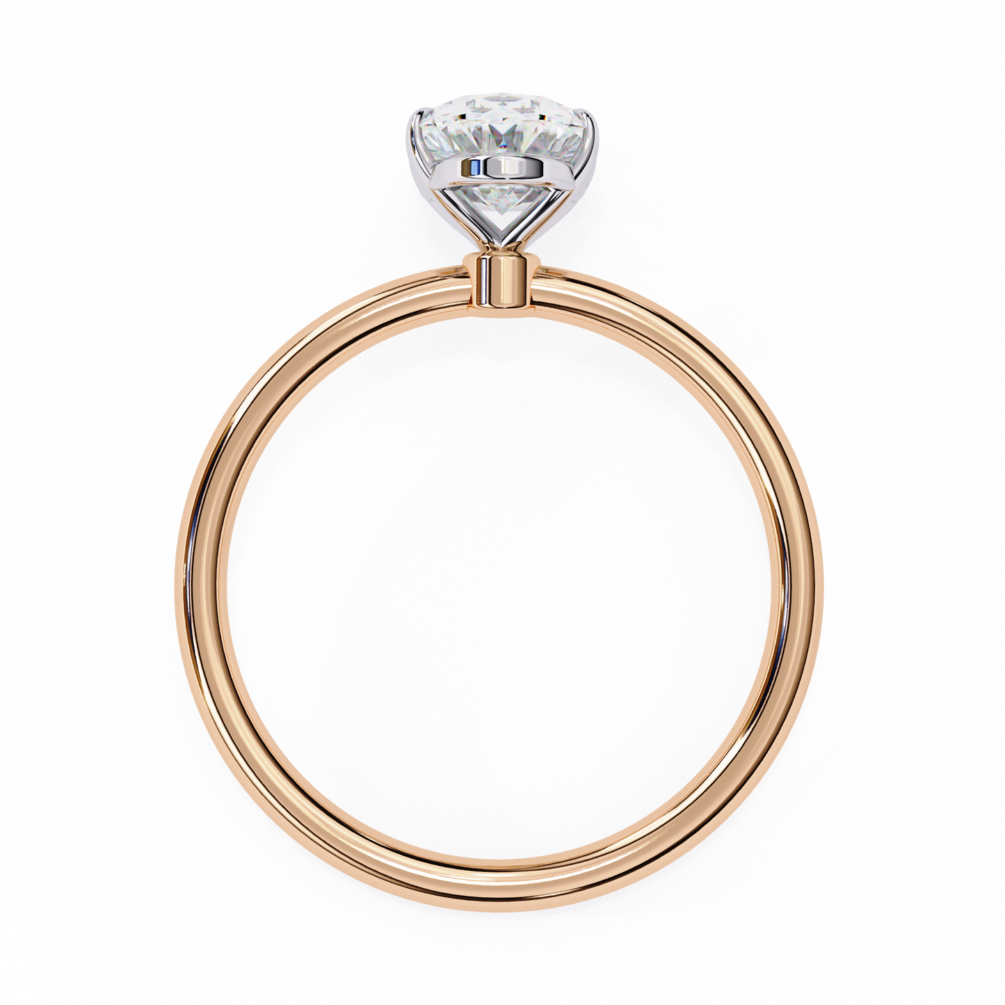 1.00 CT Oval-Cut Lab-Grown Diamond Solitaire Engagement Ring in 14K Gold