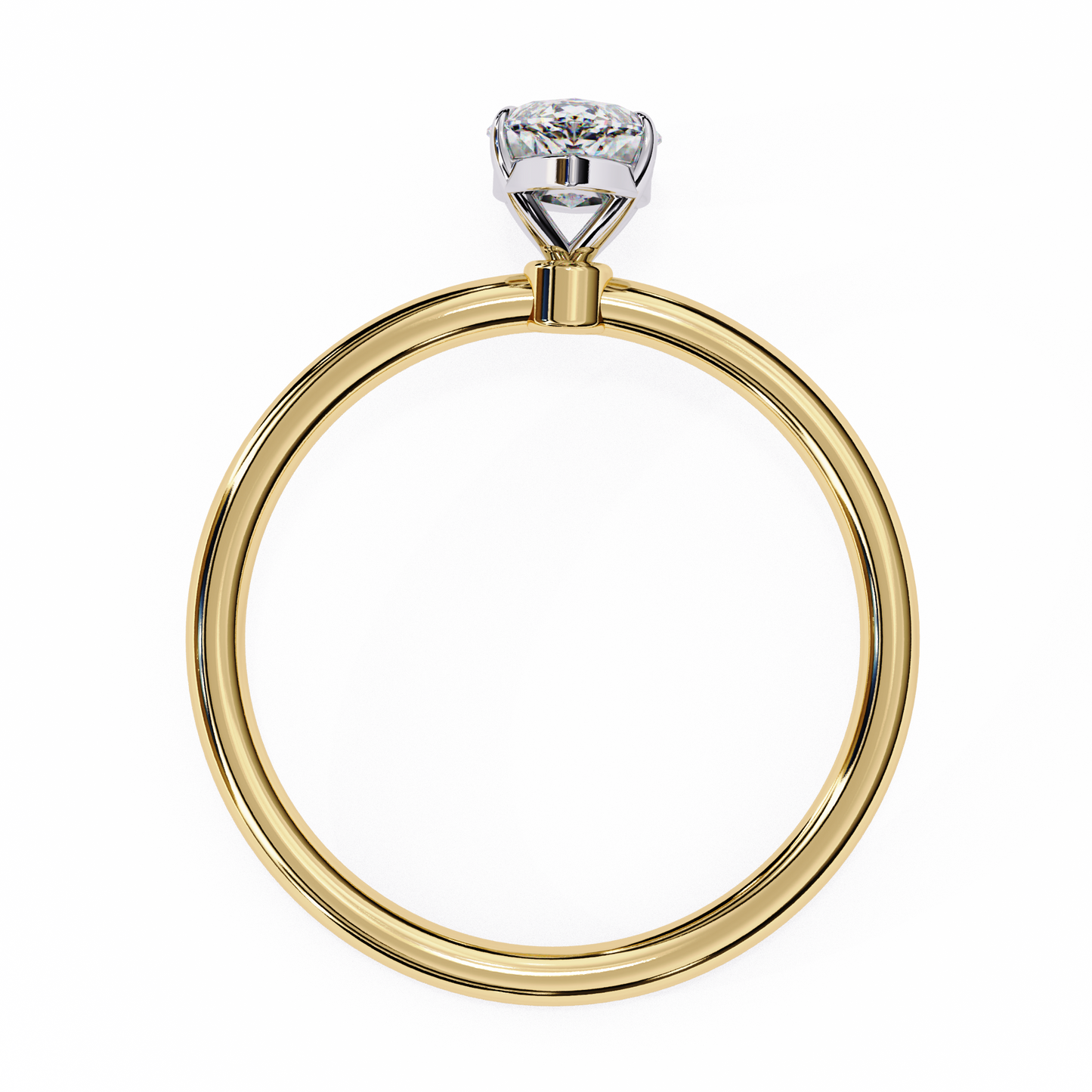 1.00 CT Marquise-Cut Lab-Grown Diamond Solitaire Engagement Ring in 14K Gold