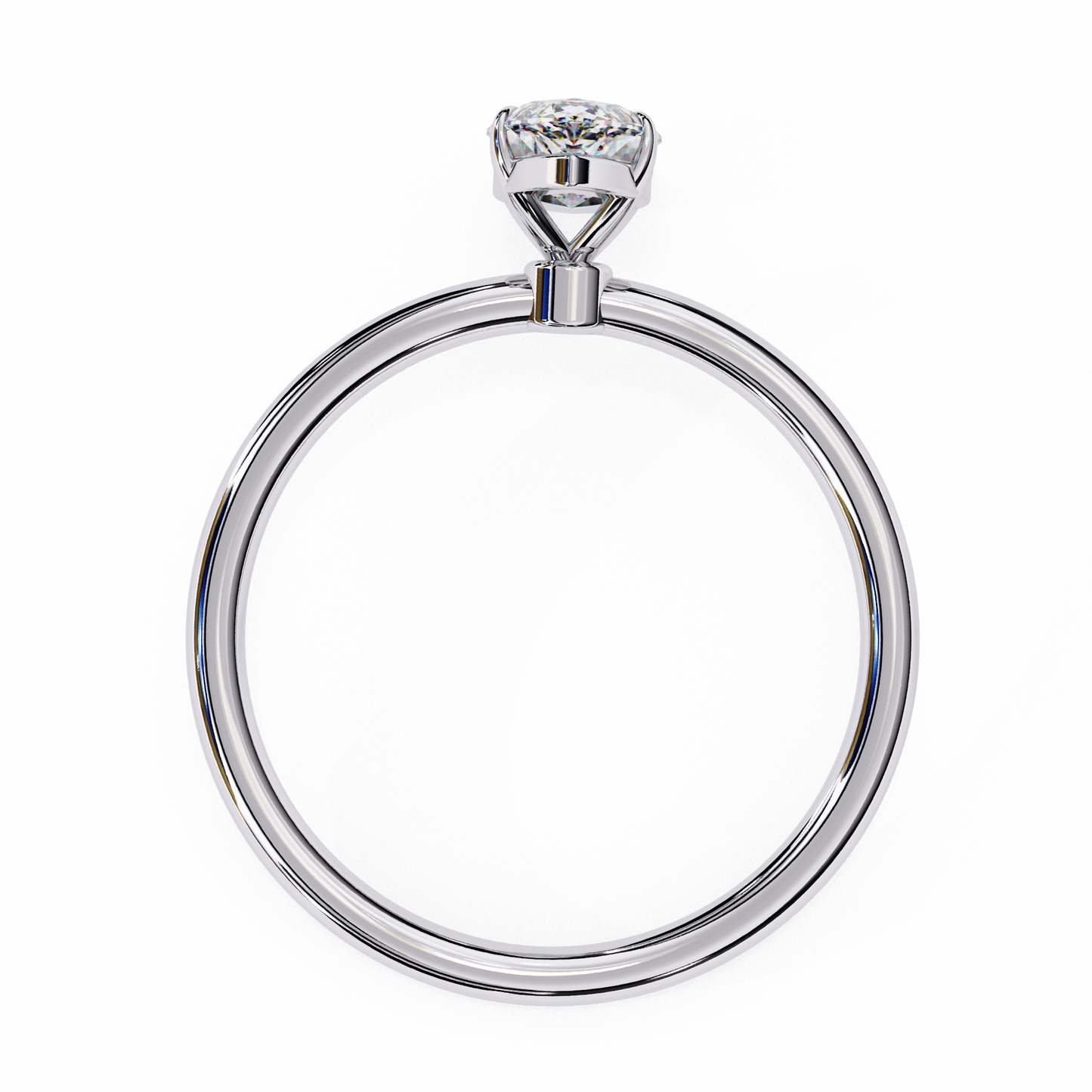 1.00 CT Marquise-Cut Lab-Grown Diamond Solitaire Engagement Ring in 14K Gold