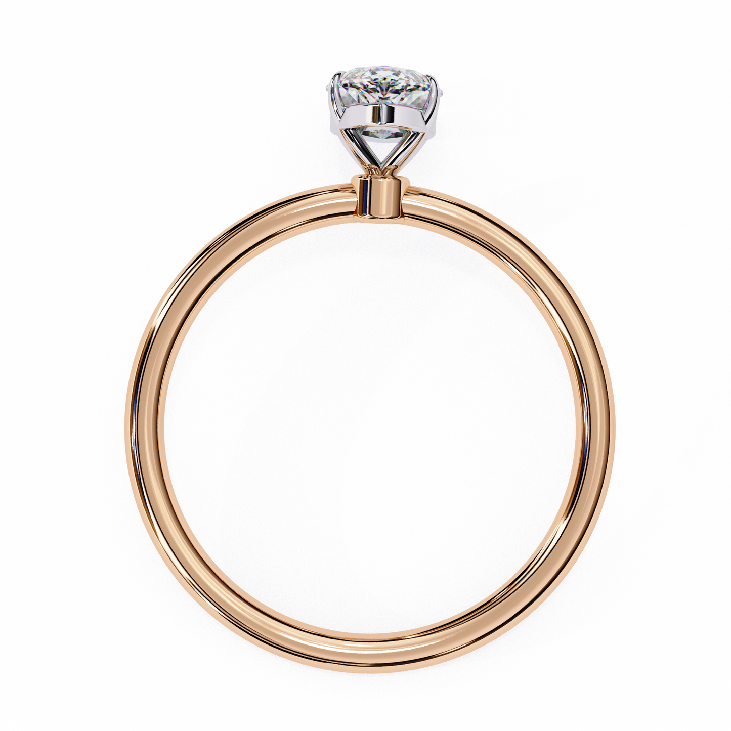 1.00 CT Marquise-Cut Lab-Grown Diamond Solitaire Engagement Ring in 14K Gold