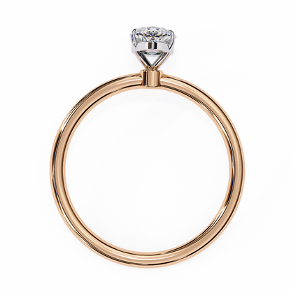1.00 CT Marquise-Cut Lab-Grown Diamond Solitaire Engagement Ring in 14K Gold