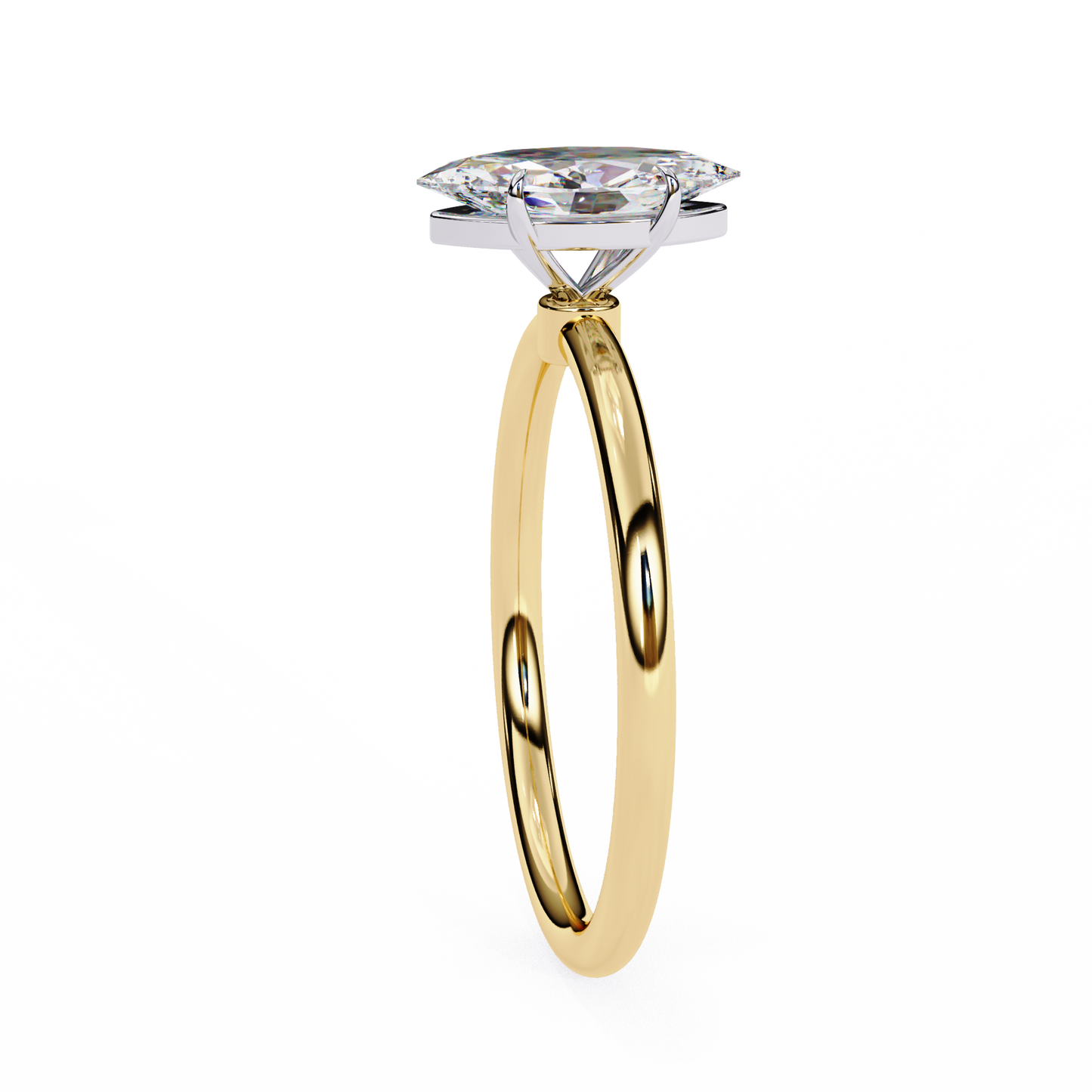 1.00 CT Marquise-Cut Lab-Grown Diamond Solitaire Engagement Ring in 14K Gold