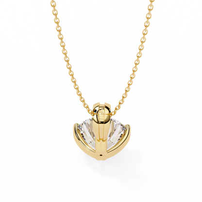 2.00 CT Round Lab-Grown Diamond Double-Prong Solitaire Pendant Necklace in 14K Gold & Platinum