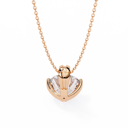 2.00 CT Round Lab-Grown Diamond Double-Prong Solitaire Pendant Necklace in 14K Gold & Platinum