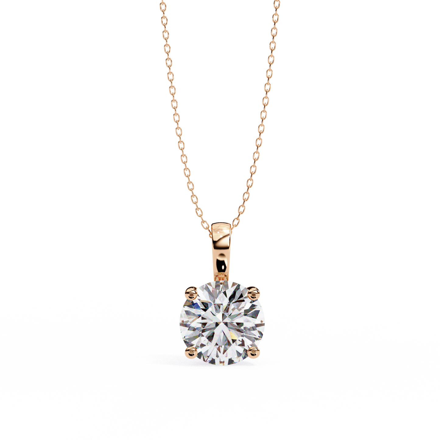 3.00 CT Cushion-Cut Lab-Grown Diamond Fleur-de-Lis Filigree Pendant Necklace in 14K Gold & Platinum