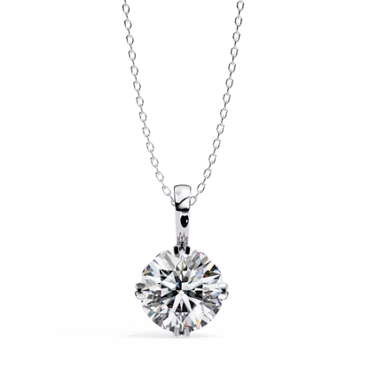 1.80 CT Round Lab-Grown Diamond Vintage Filigree Pendant Necklace in 14K Gold & Platinum
