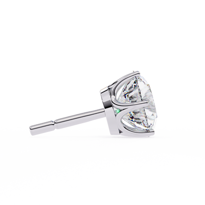 2.57 CTW Round Lab-Grown Diamond Six-Prong Tulip Stud Earrings in 14K Gold