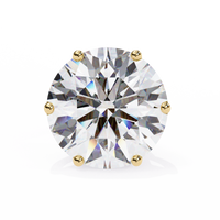 2.57 CTW round lab-grown diamond stud earrings in 14K gold with elegant six-prong tulip settings.