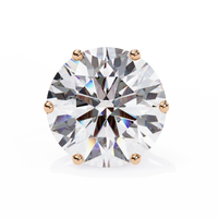 2.57 CTW round lab-grown diamond stud earrings in 14K gold with elegant six-prong tulip settings.