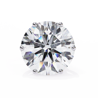 2.57 CTW round lab-grown diamond stud earrings in 14K gold with elegant six-prong tulip settings.