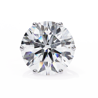 2.57 CTW Round Lab-Grown Diamond Six-Prong Tulip Stud Earrings in 14K Gold