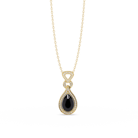 5.1 CTW Pear Halo Geometric Drop Colorstone Pendant Necklace — product image 13