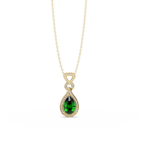 5.1 CTW Pear Halo Geometric Drop Colorstone Pendant Necklace — product image 25