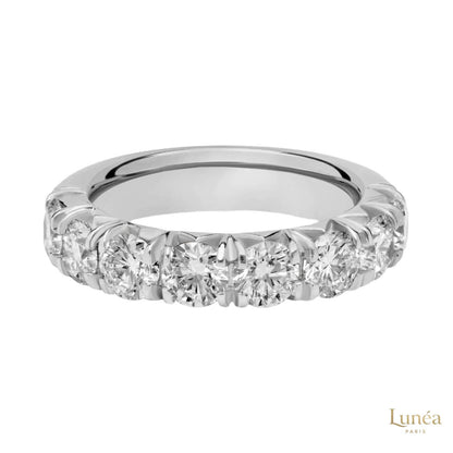 Round Lab Diamond Anniversary Band Ring