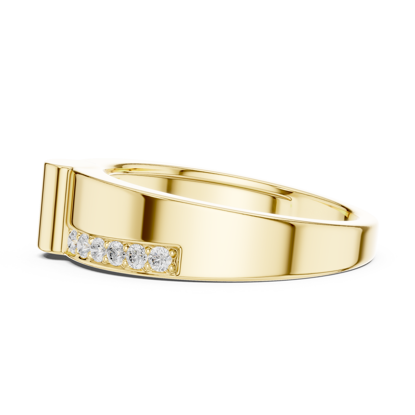 0.18 CTW Asymmetrical Pavé Lab-Grown Diamond Men’s Band in 14K Gold