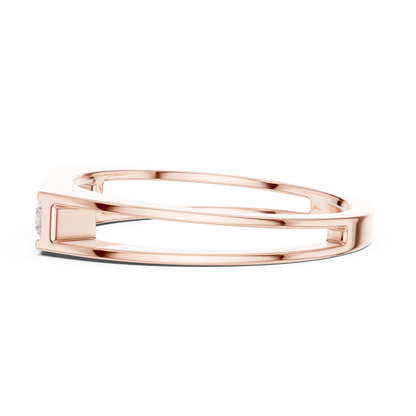0.50 CTW Five-Stone Channel-Set Lab-Grown Diamond Men’s Band in 14K Gold