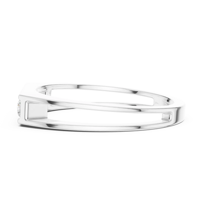 0.50 CTW Five-Stone Channel-Set Lab-Grown Diamond Men’s Band in 14K Gold