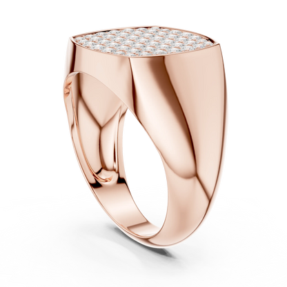 Diamond Signet Ring for Men