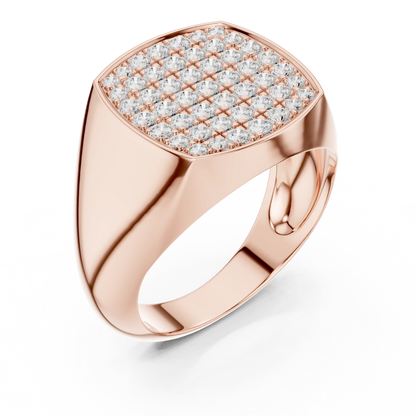 Diamond Signet Ring for Men