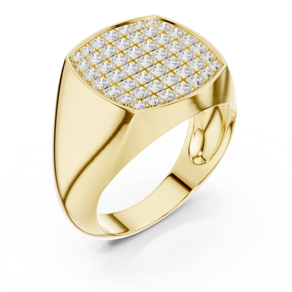 Diamond Signet Ring for Men