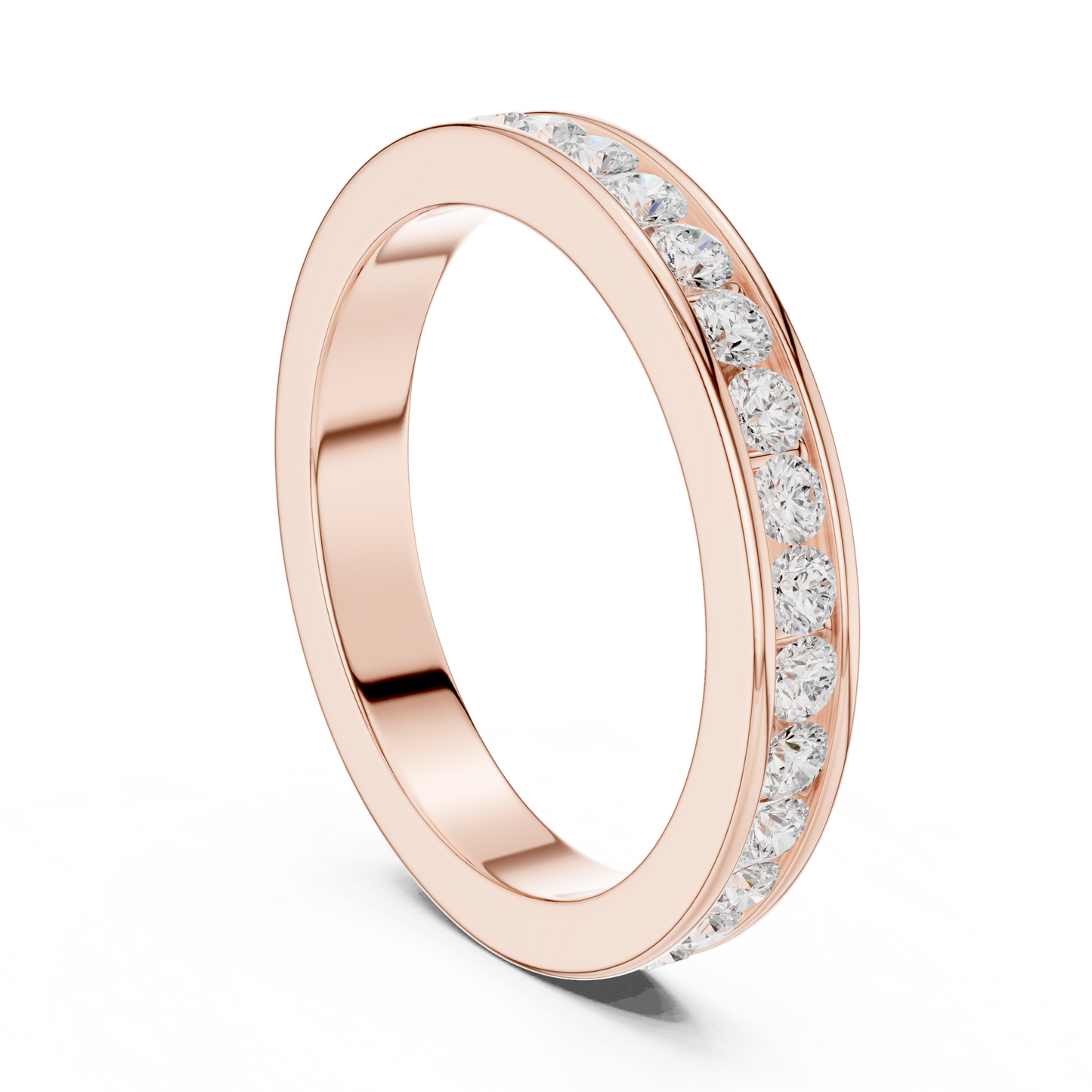 1.08 CTW Round Lab-Grown Diamond Channel-Set Men’s Band in 14K Gold