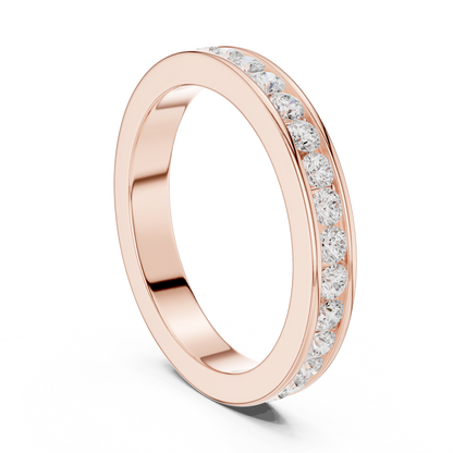 1.08 CTW Round Lab-Grown Diamond Channel-Set Men’s Band in 14K Gold