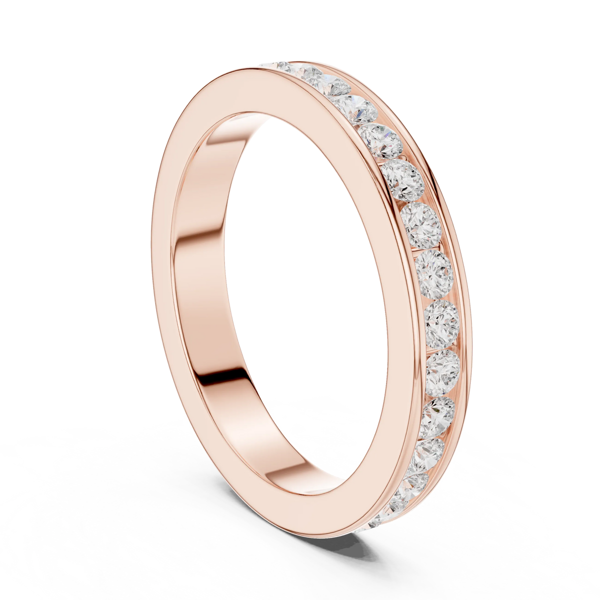 1.08 CTW Round Lab-Grown Diamond Channel-Set Men’s Band in 14K Gold