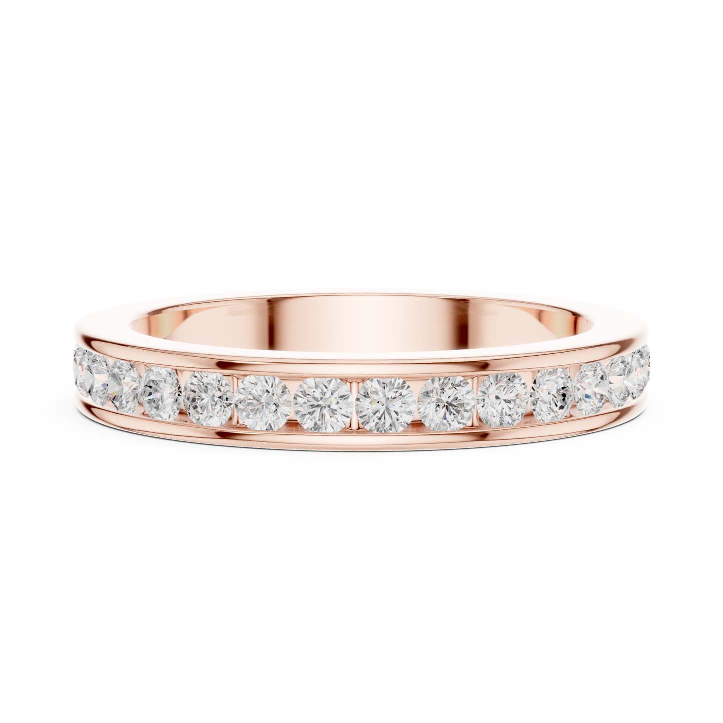 1.08 CTW Round Lab-Grown Diamond Channel-Set Men’s Band in 14K Gold